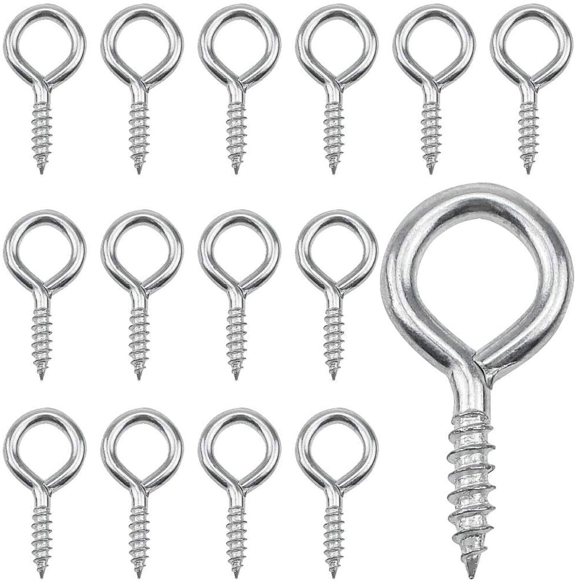 Dailygoods - 60 Stuks Ooghaakschroeven voor DIY en Decoratie