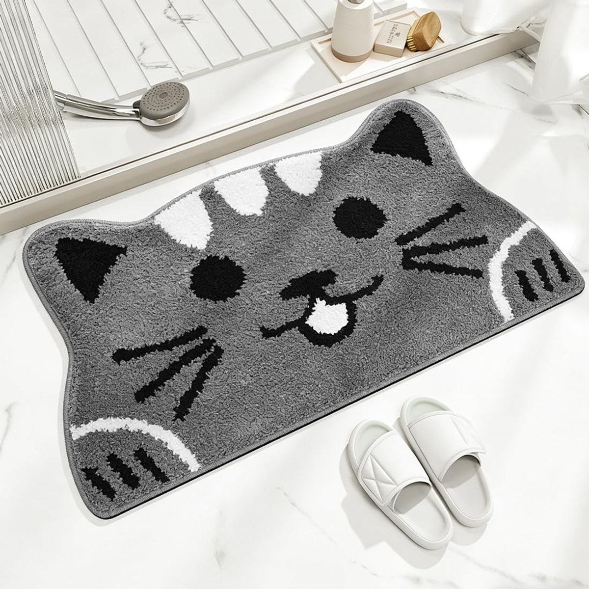 Dailygoods - Schattige Katten Badmat en Deurmat, Antislip en Wasbaar