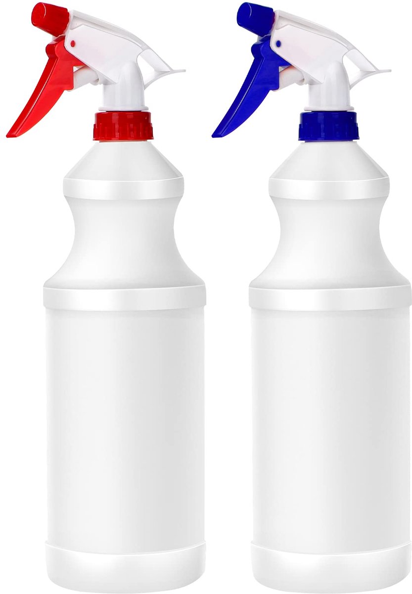 Dailygoods - 2x Sprayflessen 1000ml - Verstelbare Fijne Atomizer voor Schoonmaak en Planten