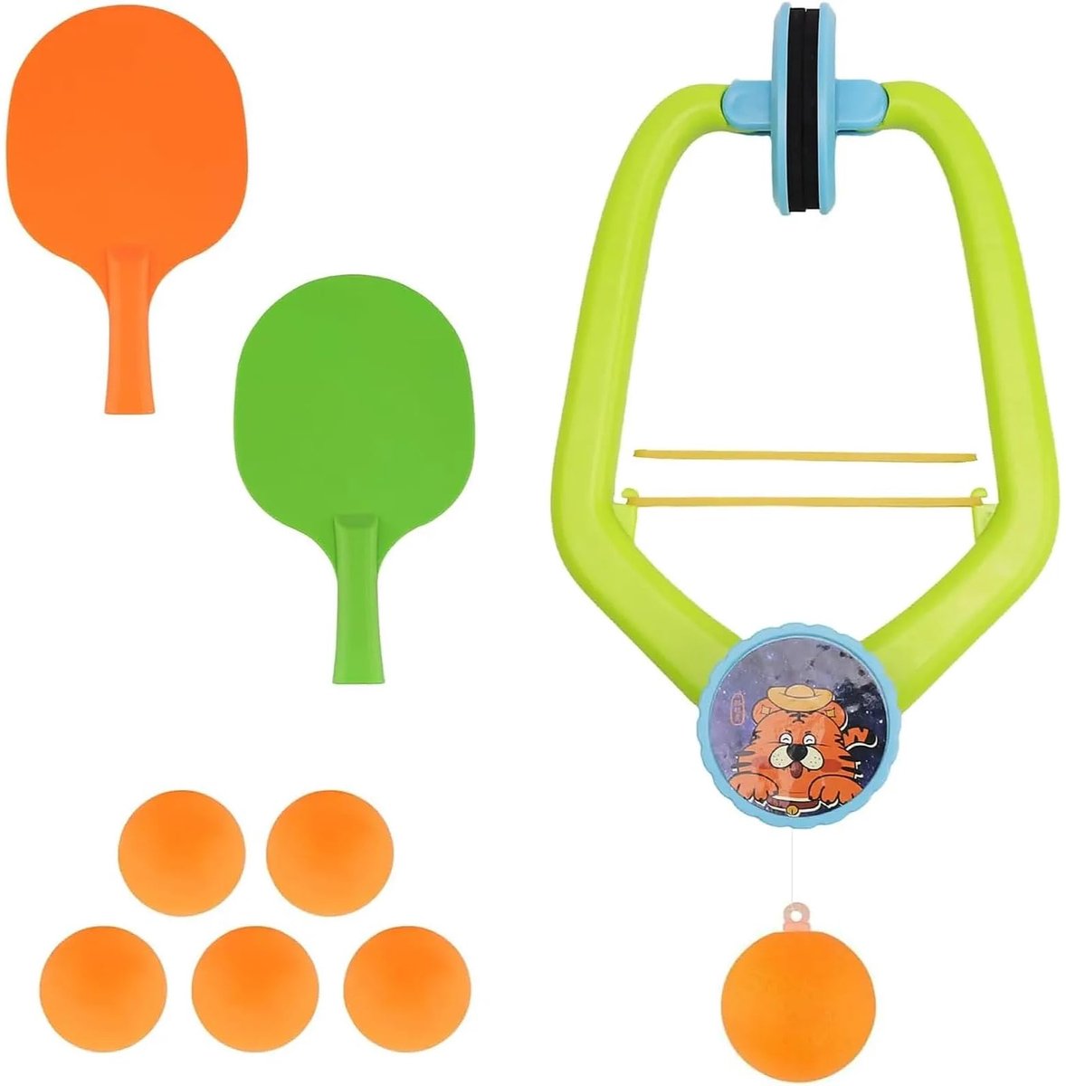Dailygoods - Hangend Tafeltennis Trainingsset - Verstelbaar Deurspel voor Hand-Oog Coördinatie