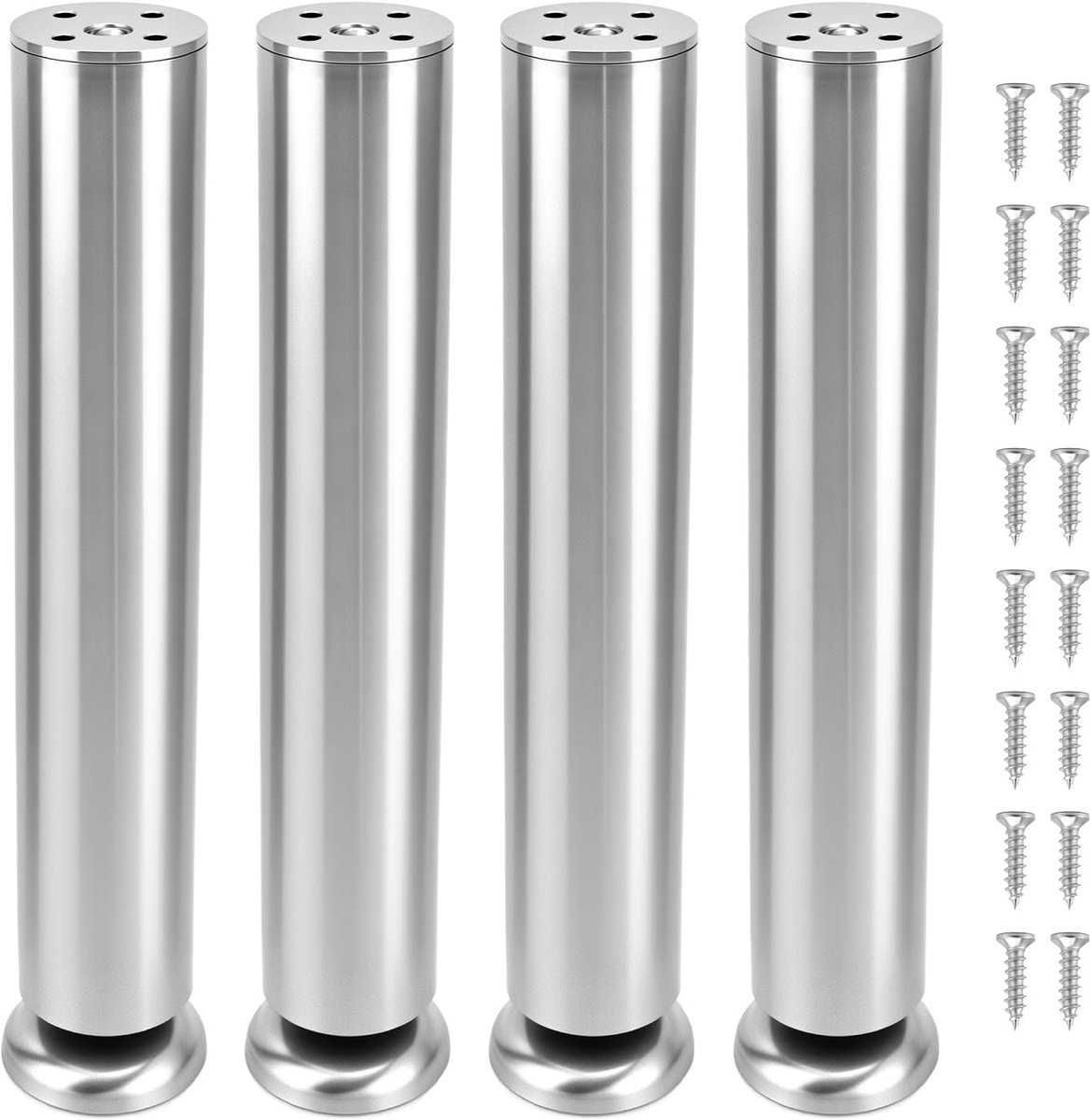 Dailygoods - 4 Verstelbare Meubelpoten - Draagvermogen tot 200 kg - Ideaal voor Banken, Bedden en Tafels