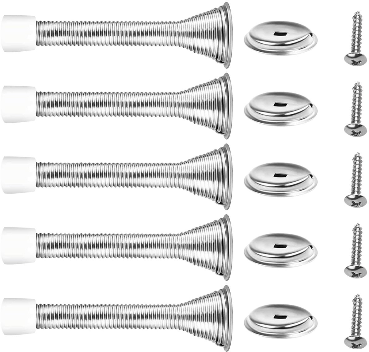Dailygoods - 5 Stuks Deurstoppers - Wandmontage en Flexibele Design