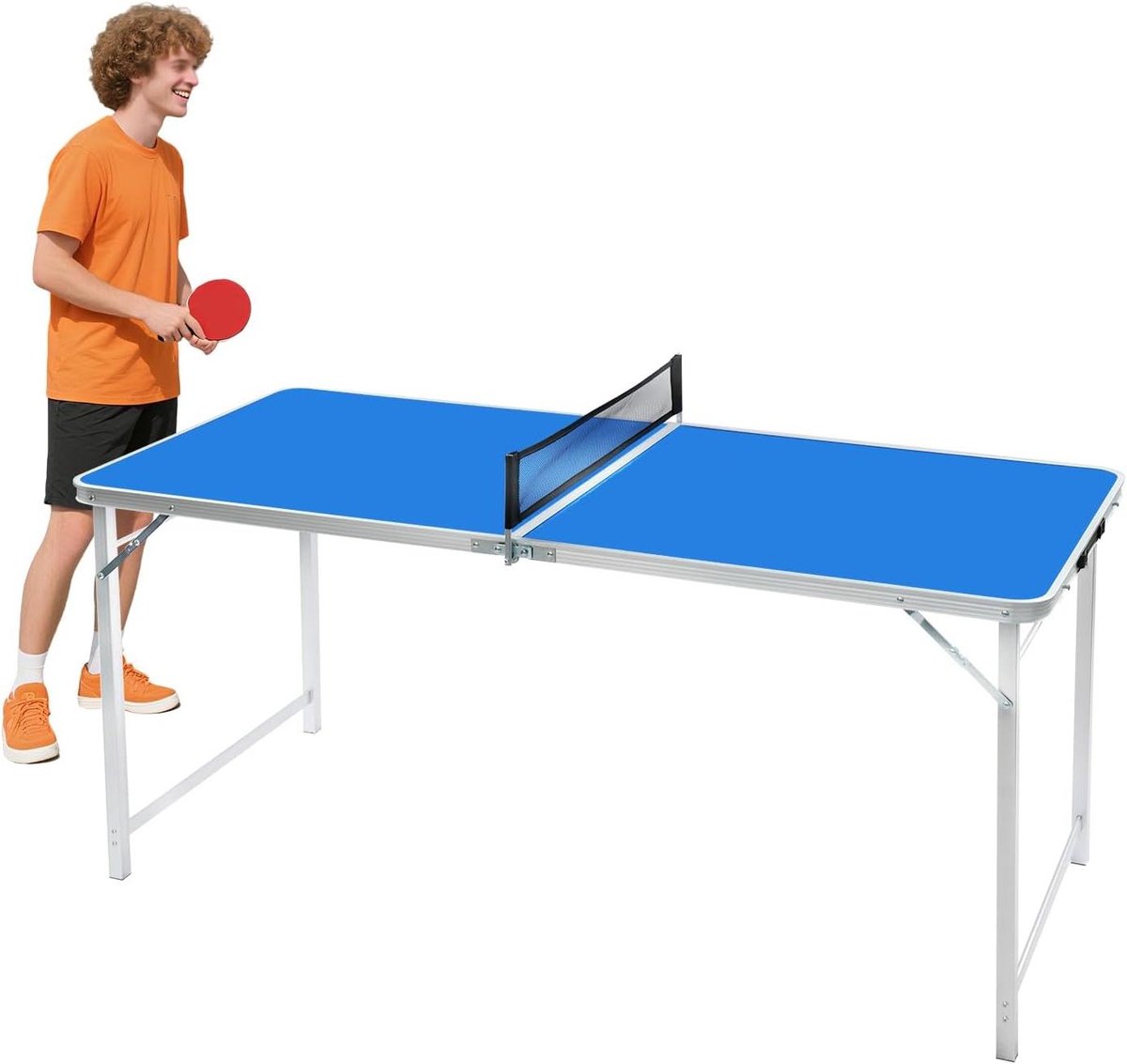 Opvouwbare Pingpongtafel - Tafeltennis Tafel - Thuis Entertainment - Draagbaar Aluminium Ontwerp - 152 x 67 x 70 cm