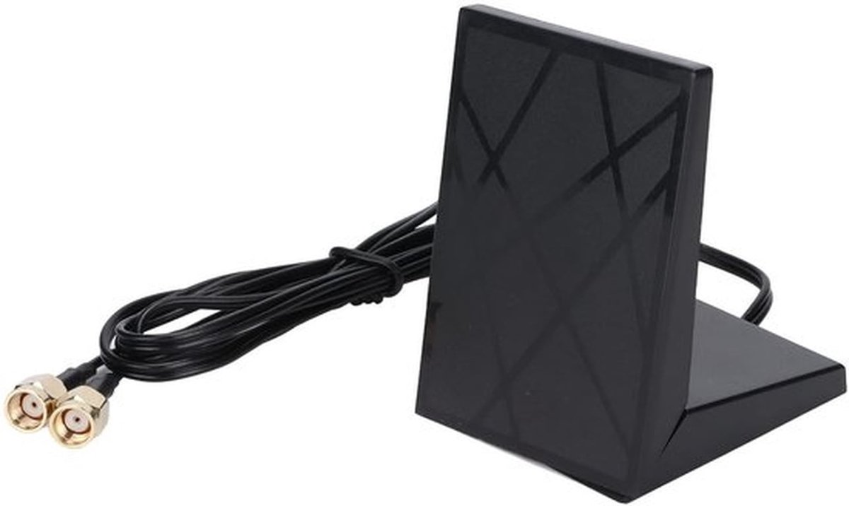 - Antenneverlengsnoer - Dual-band WiFi-antenne - Sterk en stabiel signaal - Zwart - RP-SMA aansluiting - Verbeter uw wifi-ervaring - Gesch
