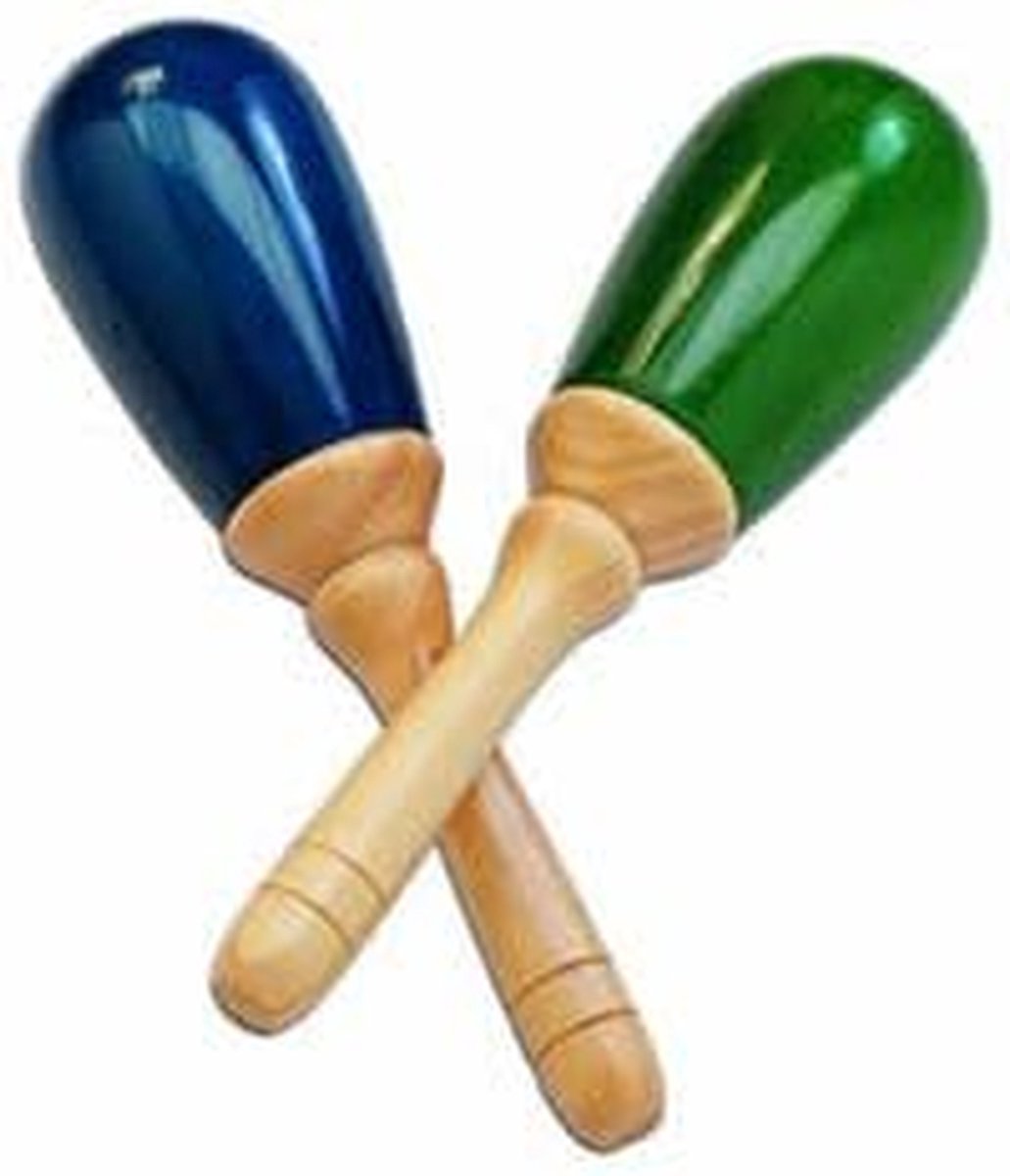 Maracas Rammelaars - Samba Shakers - Muziek Maken - Geverfd Hout - 26 cm - Gekleurd