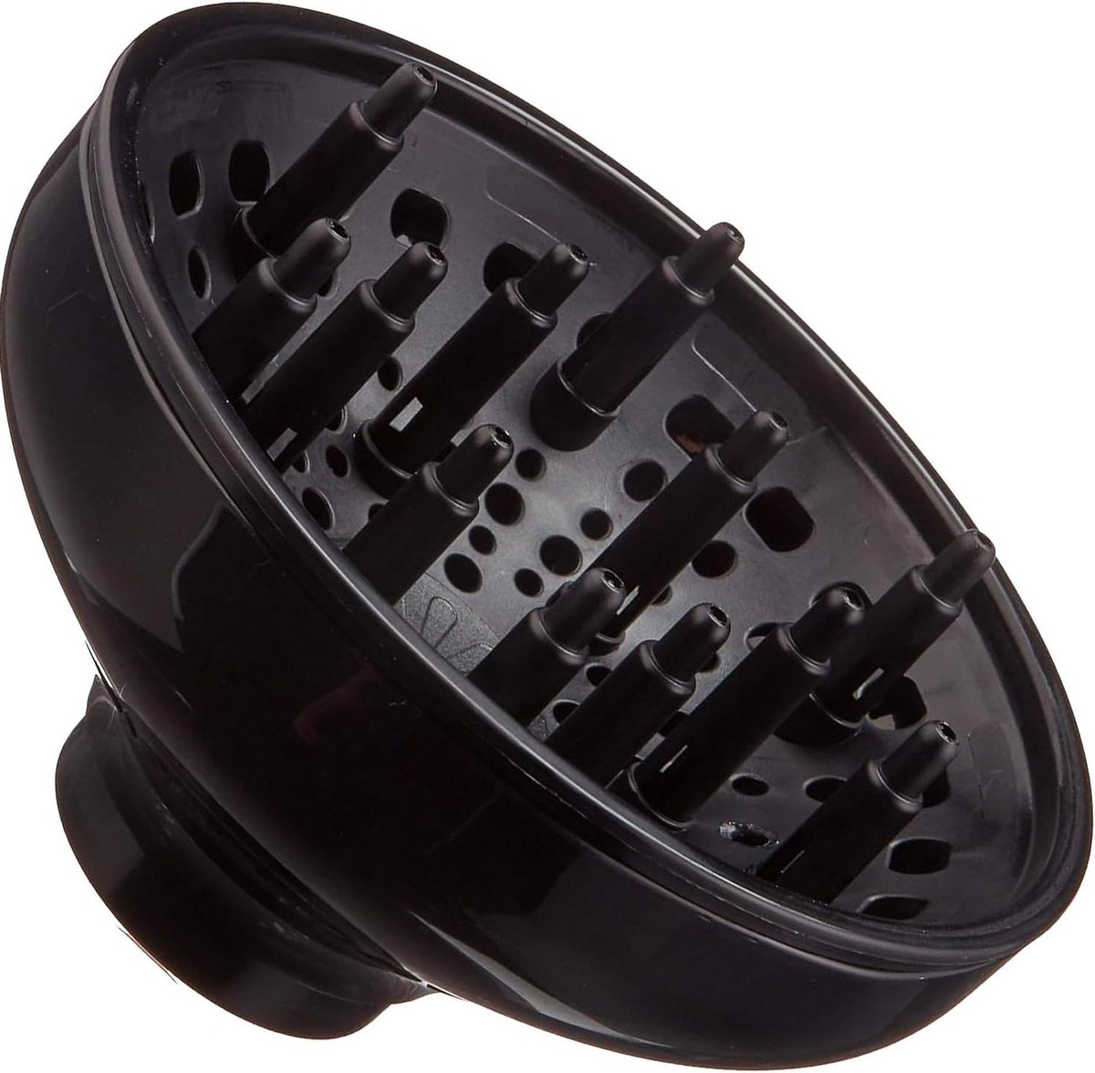 Haardroger Diffuser - Universele Diffuser - Krullen Stylen - Gemaakt in Italië - 12.7 x 12.7 x 12.7 cm - Zwart