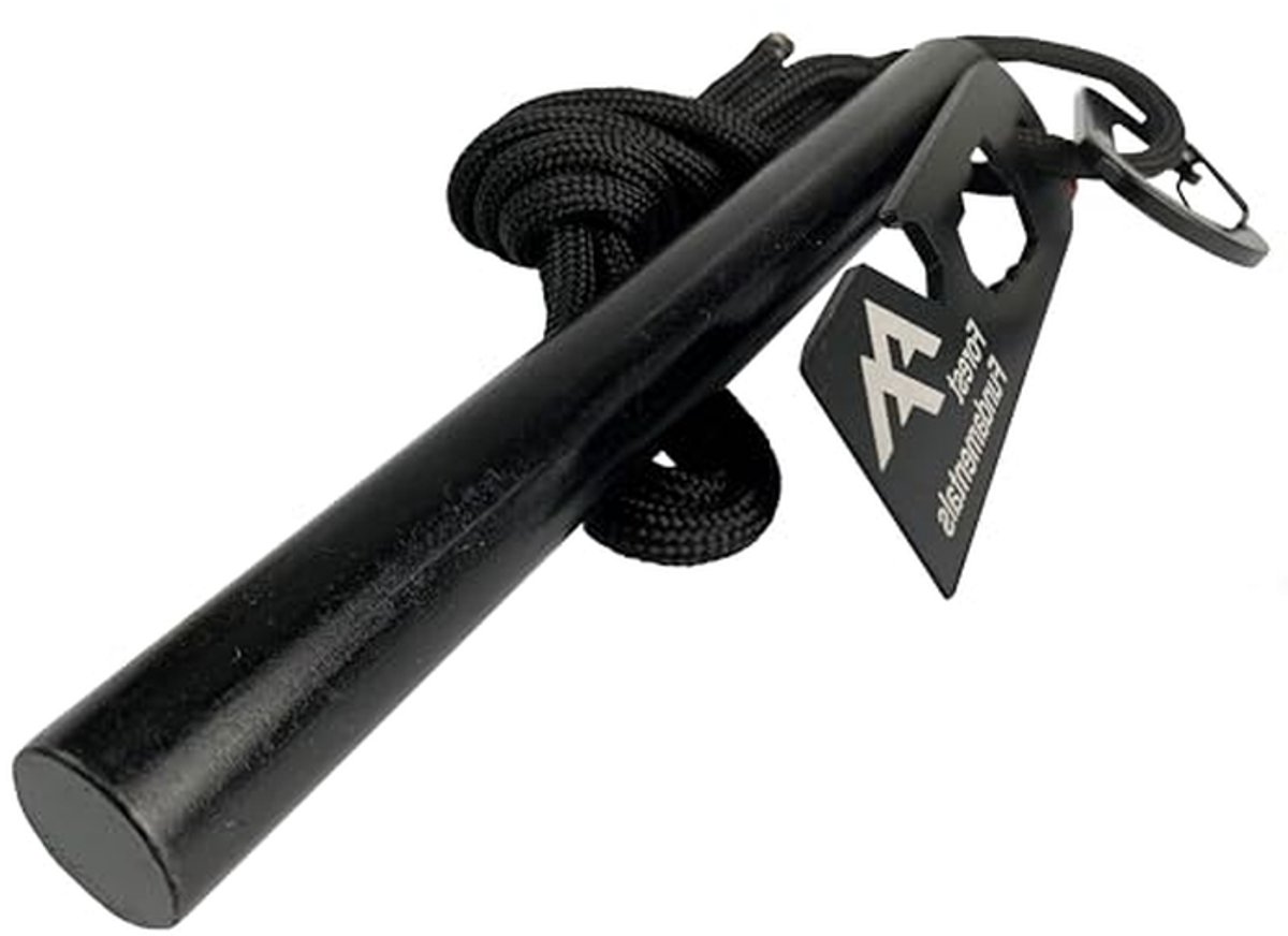 Vuurstarter Set - Ferro Rod Vuurmaker - Outdoor Activiteiten - Extra Dikke Ferro Rod - 20.000+ Vuren - Zwart
