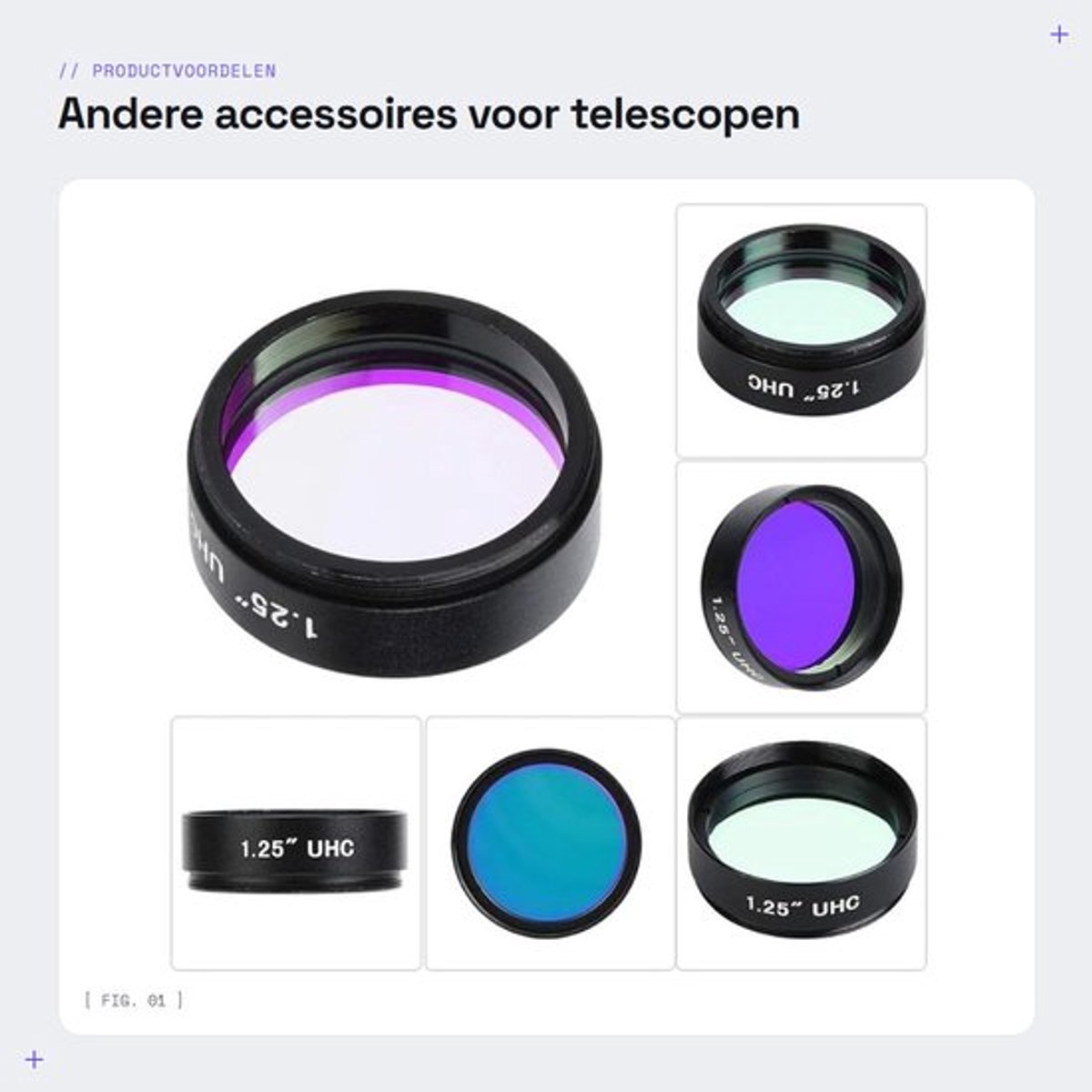 Filter UHC Lichtvervuiling Remmend - Astronomische Telescoop - Oculairlens - Aluminiumlegering - Duurzaam - Hoge Temperatuur Bestendig - Telescoopfilter