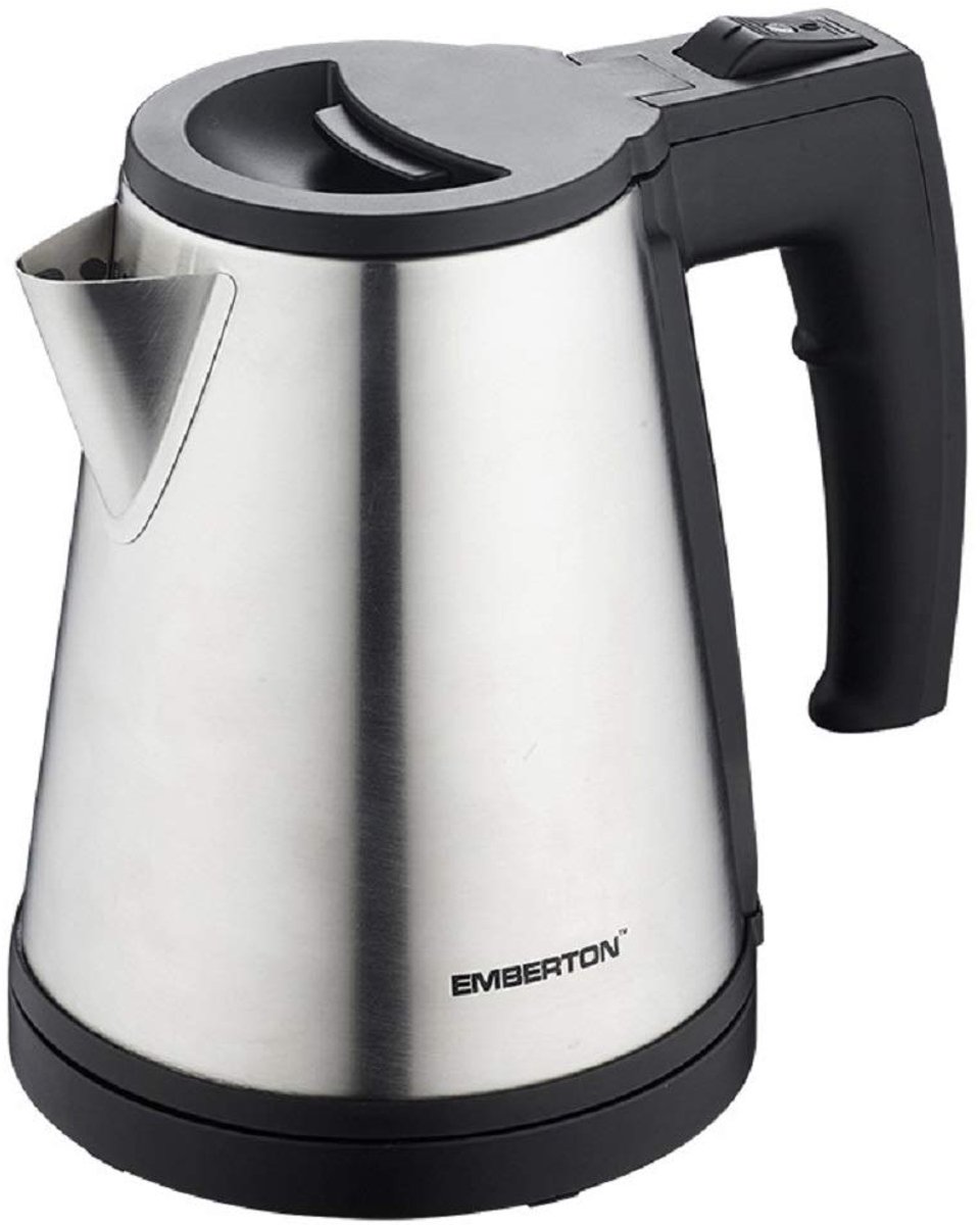SnelShoppen - Emberton Roestvrijstalen Waterkoker 500ml | Compact, Luxe Design, Geschikt voor Bamboe Welkomstdienblad, Perfect voor Hotelkamers en Thu