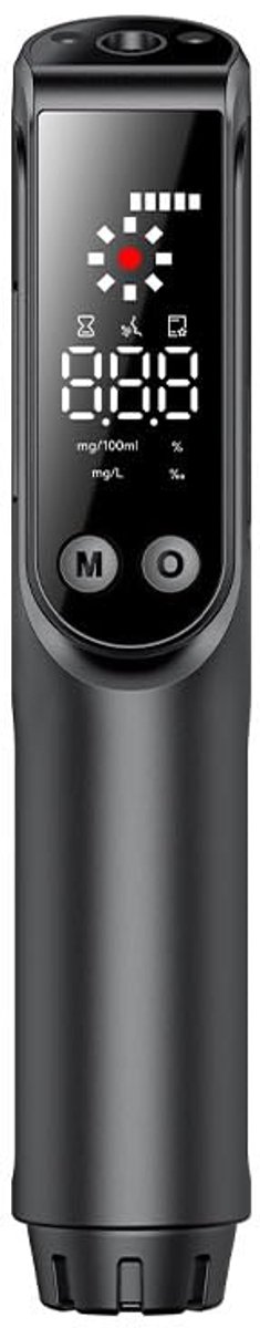 SnelShoppen - ZBK Contactloze Alcoholtester - Nauwkeurige Blaastest met HD Groot Scherm, LED-Lichtindicator, Zaklampfunctie - Ademanalysator voor Pers