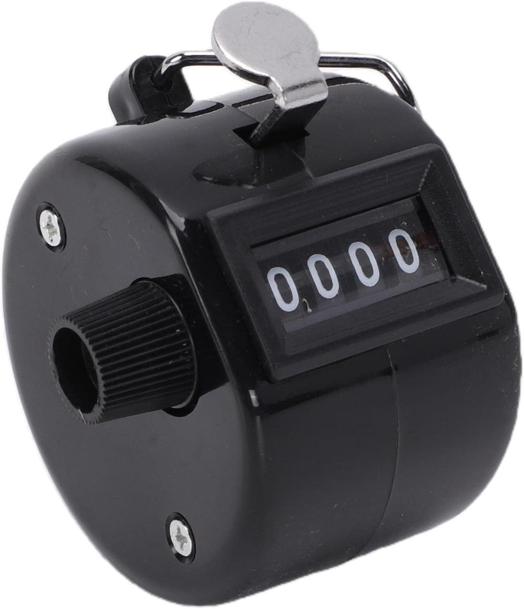 Clickerteller - Handteller Mechanisch - Getallen Tellen - 4-cijferig met Reset - 35 g - Zwart