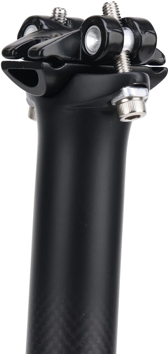 SnelShoppen - Fiets Zadelpen 27,2 30,8 31,6 mm - Carbon Zadelpen 350 mm Lengte voor E-bike, Mountainbike, Trekking en Citybike