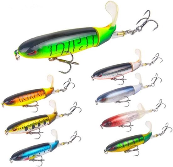 Whopper Plopper - Top Water Lure - Vissen - Zachte Roterende Staart - 100mm 13.3g - 03 — afbeelding 2