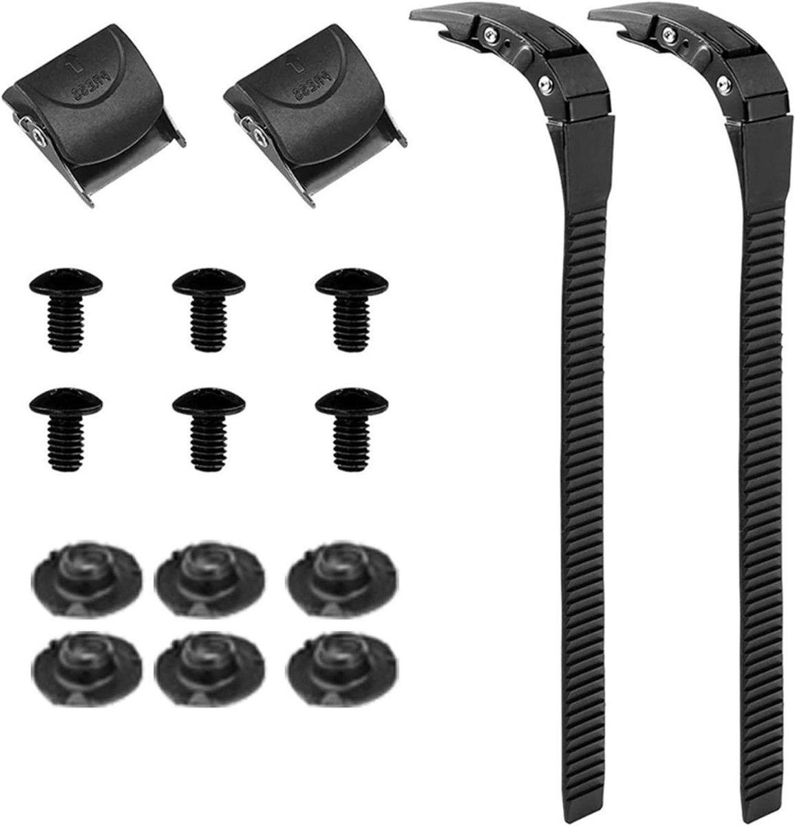 Skate Buckles Set - Schoen Sluitingen - Skates Repareren - Verstelbaar Design - 6 Stuks Schroeven - Zwart