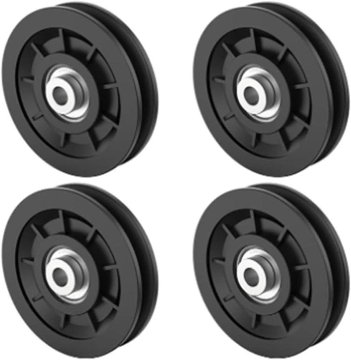 Nylon Lagerrollen - Fitness Katrol Wiel - Fitnessapparaten Repareren - Stil en Slijtvast - 60-95 mm - Zwart