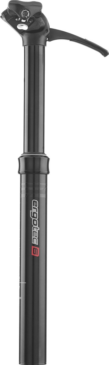 SnelShoppen - Verstelbare Zadelpen - Ergotec X-Tas-y XtasY Humpert UP & Down Post - 31,6 mm x 400 mm - Telescopisch - Zwart/Rood - Fietsonderdelen voo