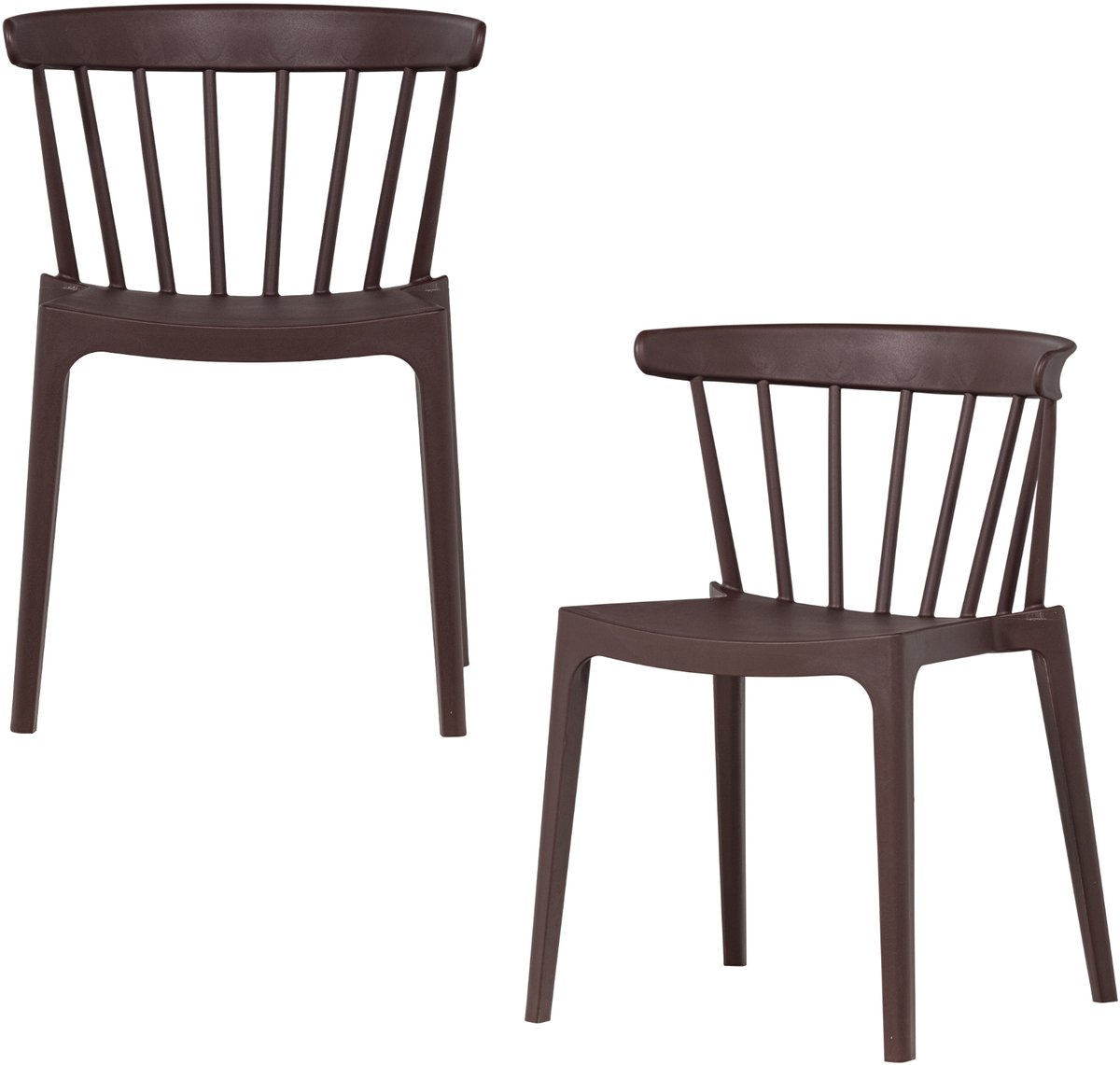 WOOOD Bliss Tuinstoelen - Kunststof - Jadegroen - 75x52x53 - Set van 2