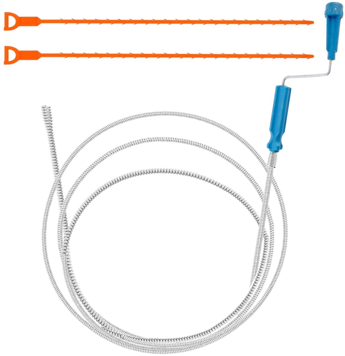 Dailygoods - 3-delige Drain Cleaner Spiralen voor Afvoer - Flexibele Reiniger voor Keuken en Badkamer