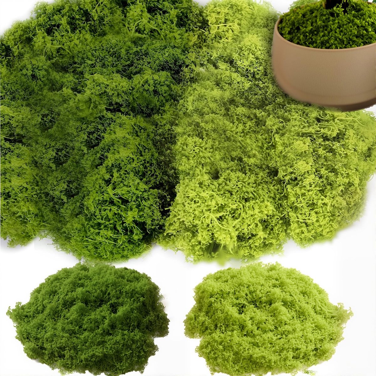 Dailygoods - Kunstmos voor Decoratie - Donkergroen en Lichtgroen 100 g