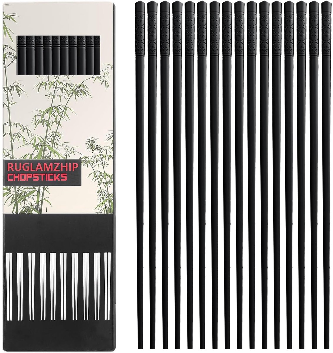 Dailygoods - Set van 10 Paar Vezel Chopssticks - 24.5 cm Vaatwasserbestendig