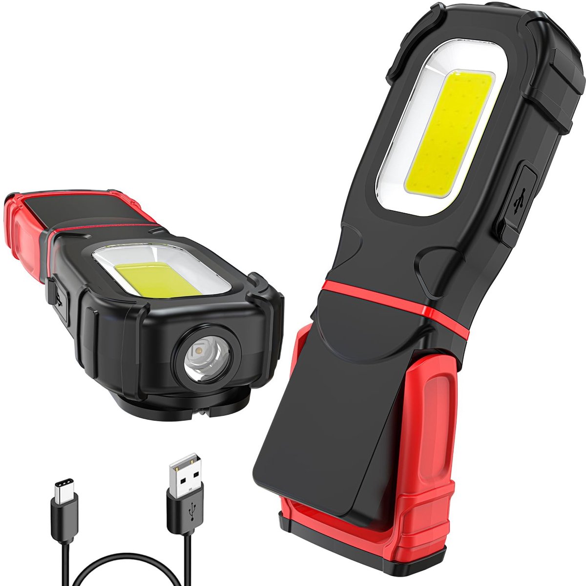 Dailygoods - LED Werklicht met Magnetische Basis en Haak - 360° Rotatie