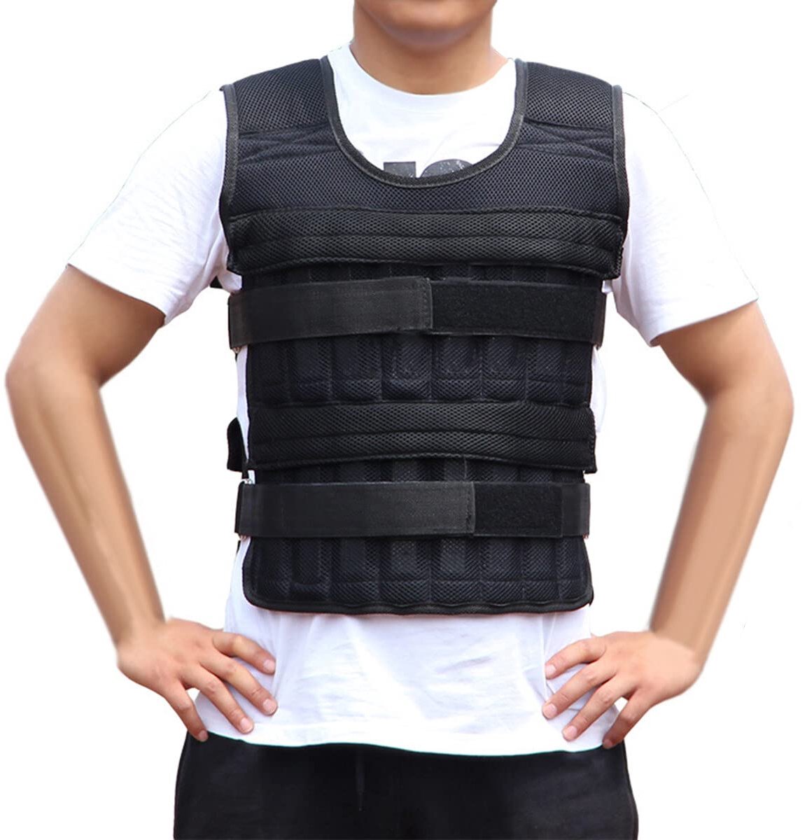 Dailygoods - Gewichtsvest 15kg Verstelbaar voor Krachttraining - Voor Mannen en Vrouwen