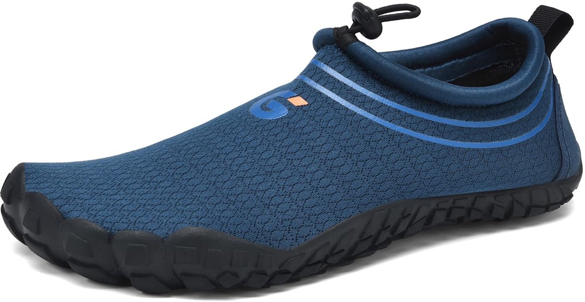 SnelShoppen - Wasserschoenen Dames en Heren - Sneldrogende Aquaschoenen en Strandschoenen - Ademend en Antislip Barfusschoenen - DarkBlue 46EU