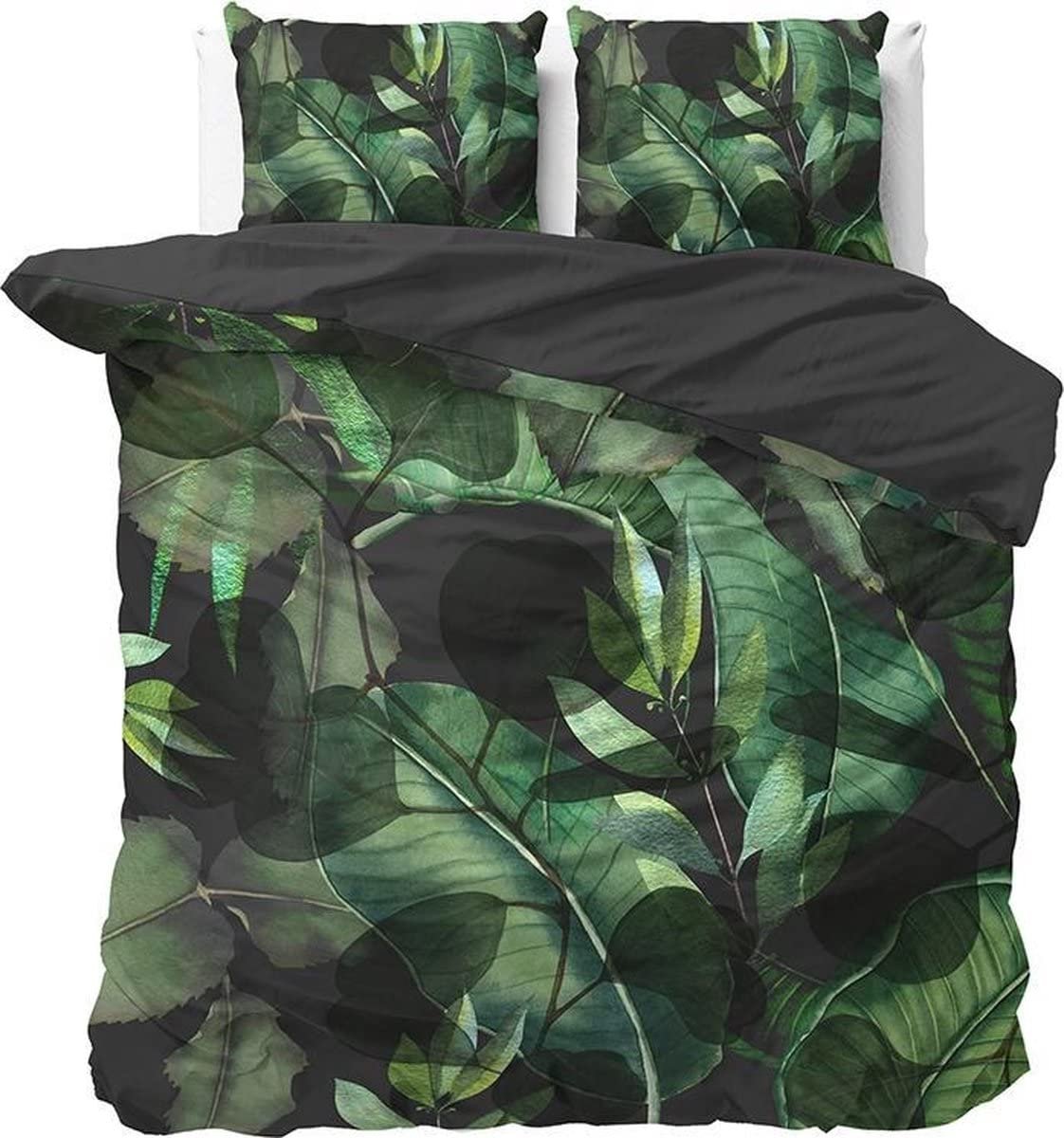 SnelShoppen - Dekbedovertrek Wilde Planten 240 x 220 cm met Knoopsluiting, Katoen Beddengoedset incl. 2 Kussenslopen, Ideaal voor Slaapkamer en Logeer