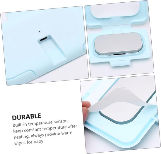 Babydoekjes Verwarmer - Doekjeswarmer Luierwarmer - Comfortabel Verzorgen - Constante Temperatuur - 11.8 x 7.8 cm - Blauw — afbeelding 4