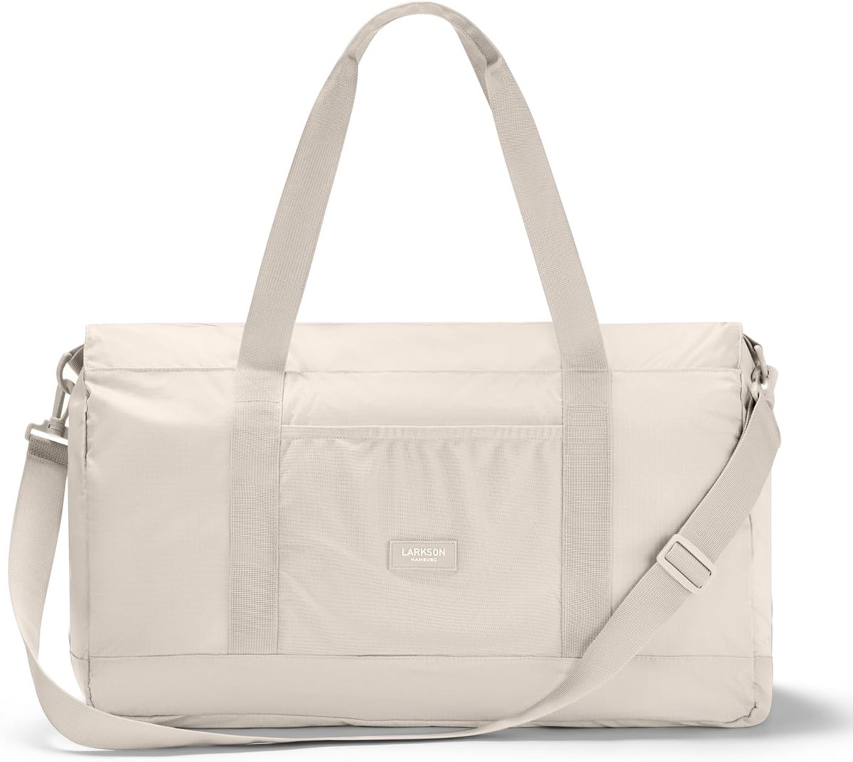 SnelShoppen - Opvouwbare Reistas 40L voor Heren en Dames, Weekendtas met Trolleyriem, Ultralicht en Minimalistisch, Zandkleur, 52x34x27 cm