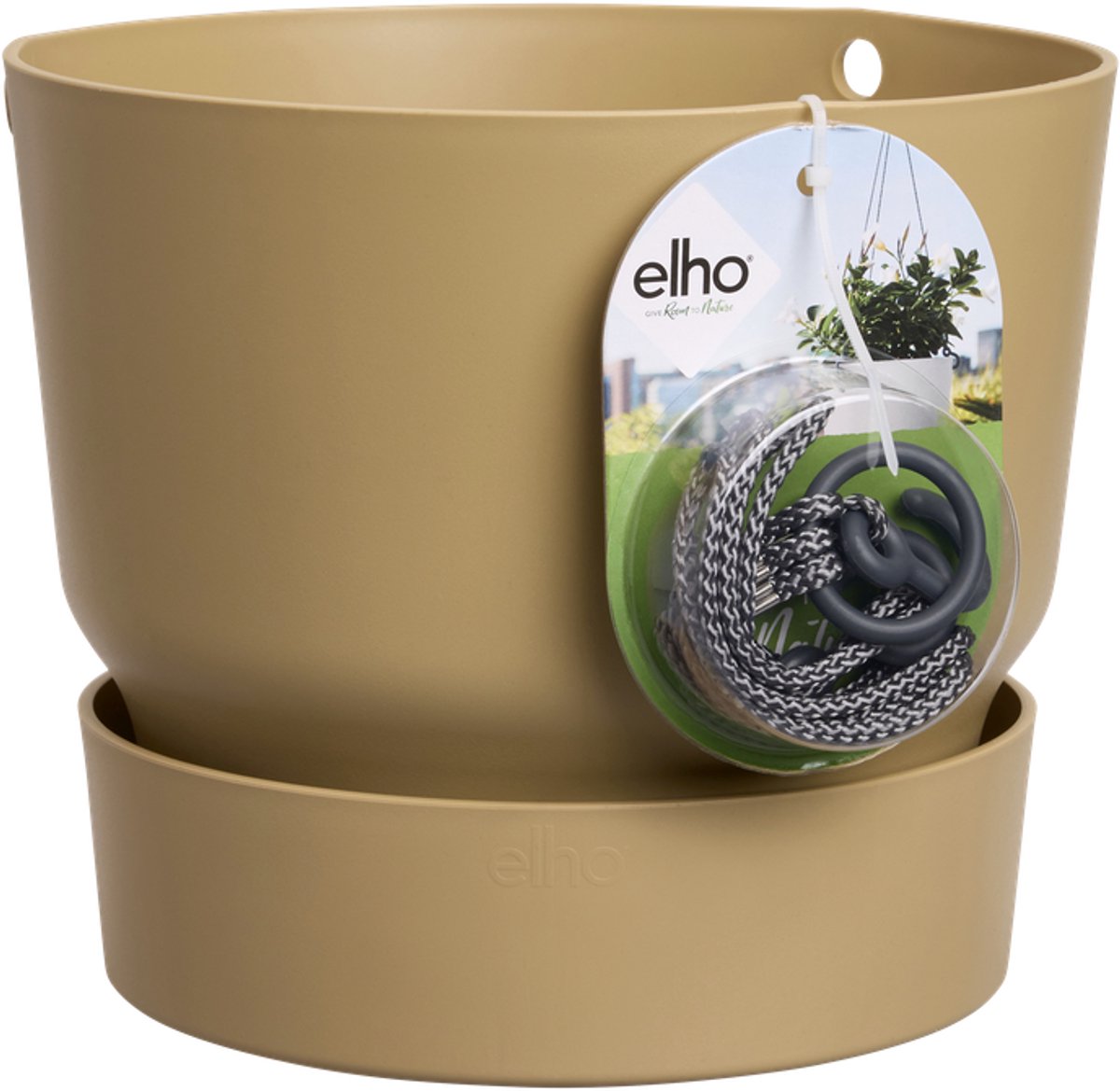 Elho Greenville Hanging Bowl 24 - Hanging Pot for Outdoor