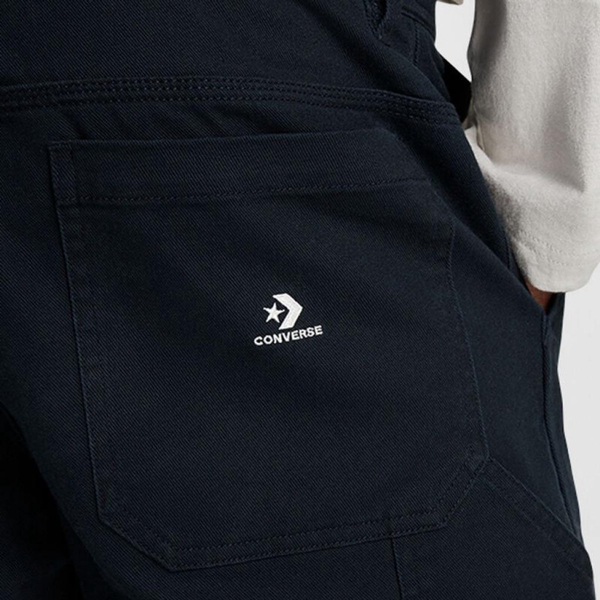 CONVERSE DOUBLE KNEE HARBOR PANTS XS EU Zwart
