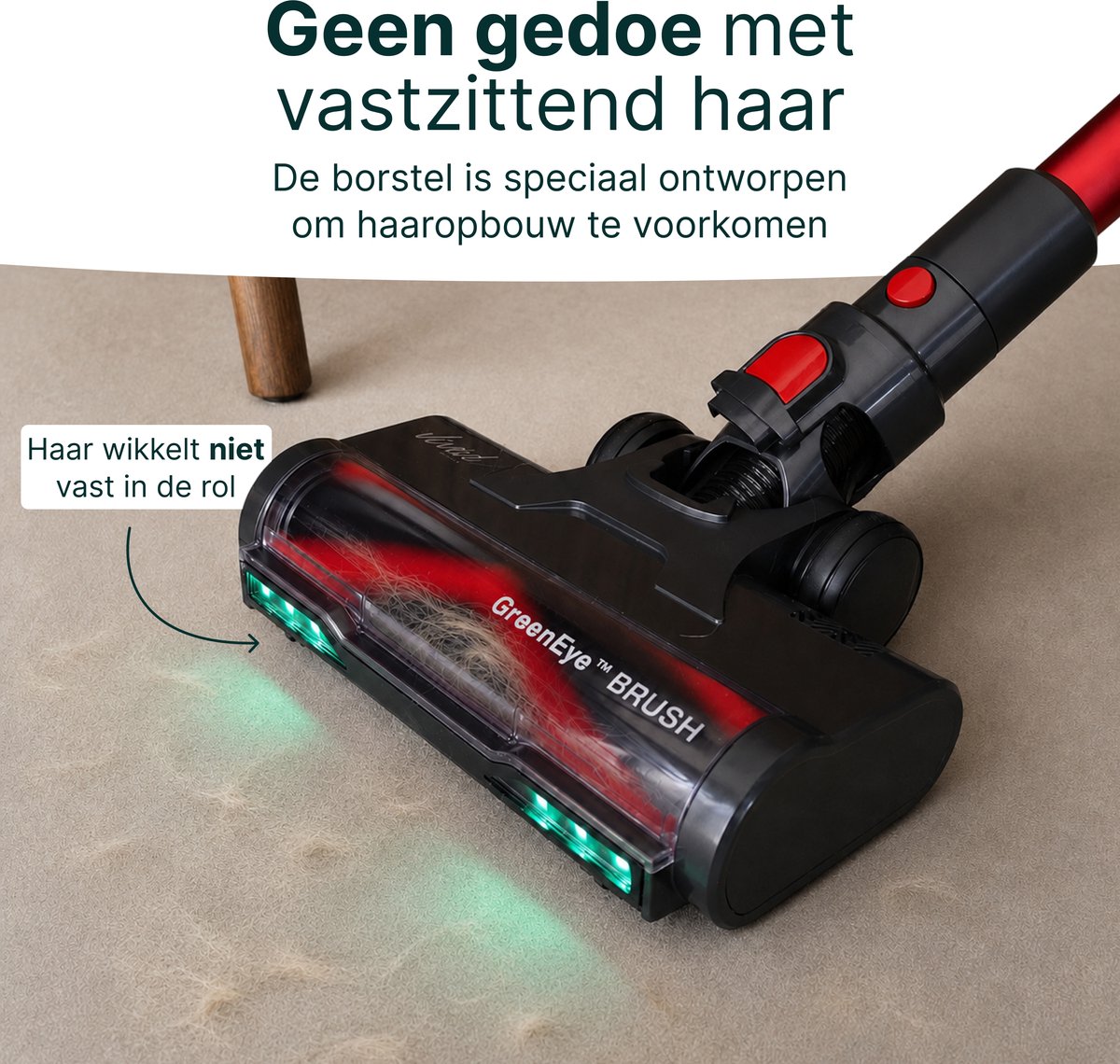 Vivid Green Draadloze Stofzuiger met Dweilfunctie 500W - afbeelding 3