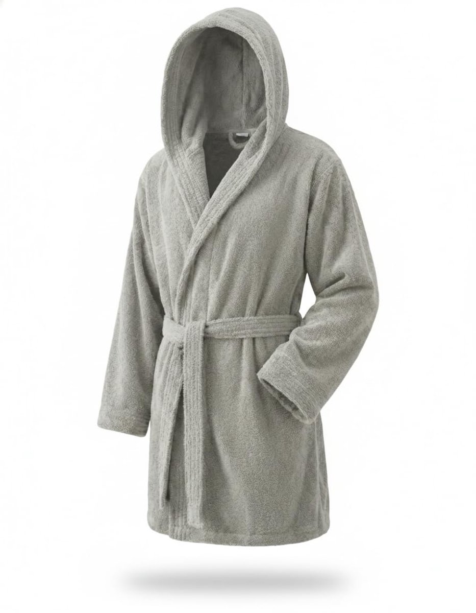 SnelShoppen - Unisex Badjas met Capuchon - Luxe Douchebadjas voor Heren en Dames - 100% Katoen - 500g/m2 Badstof - Maat S - Ideaal voor Thuis, Sauna o