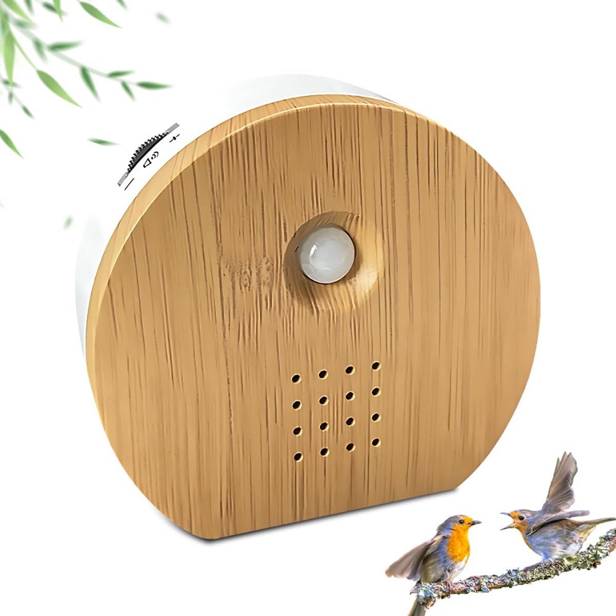 SnelShoppen - Vogelzwitter Bewegingsmelder met Natuurgeluiden voor Toilet en Badkamer, Soundbox met Wandhouder, Ontspanning en Wellness, Perfect voor