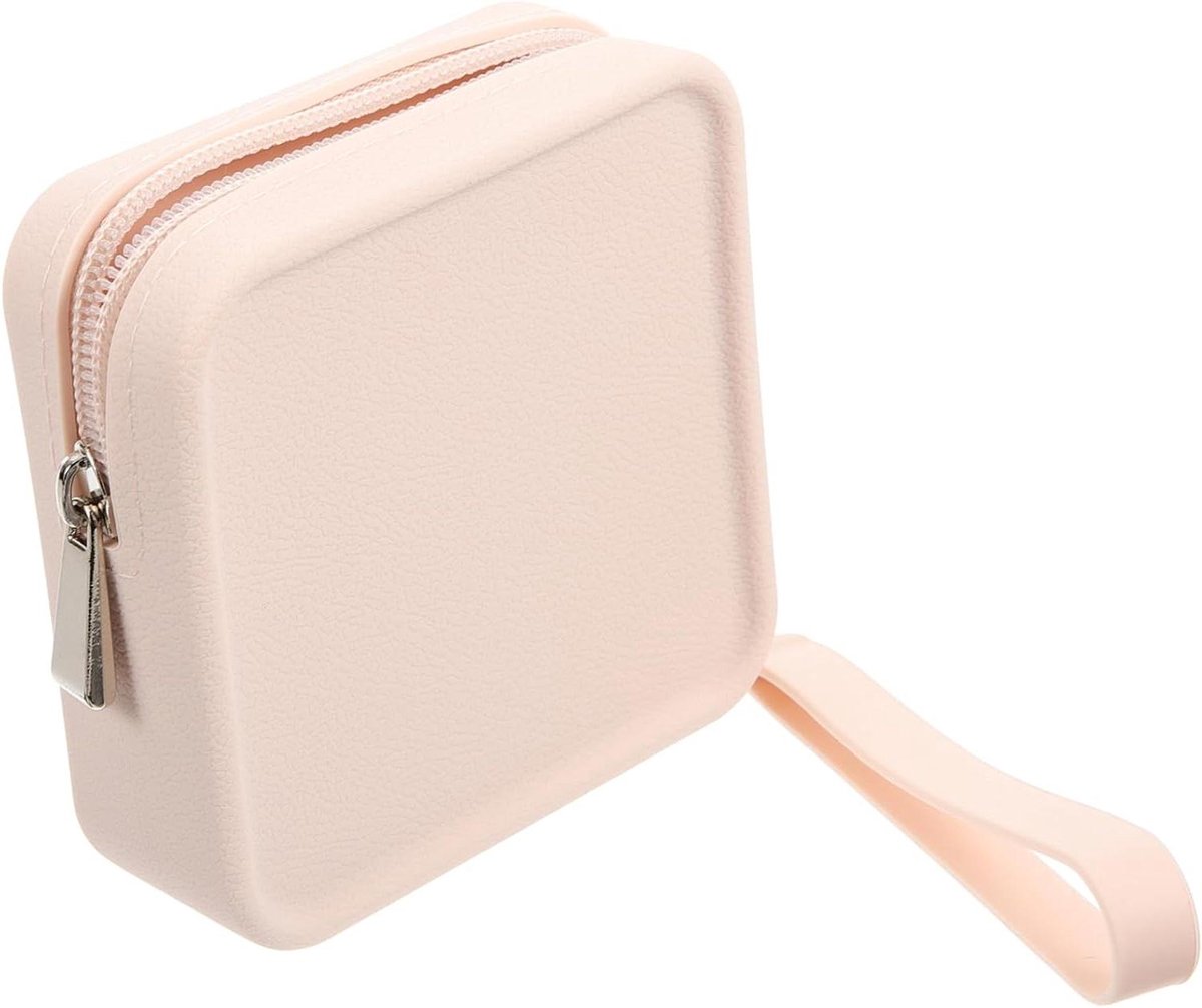 Opbergtasje - Menstruatietasje - Hygiënisch Opbergen - Zacht Siliconen Materiaal - 10 x 10 cm - Blauw
