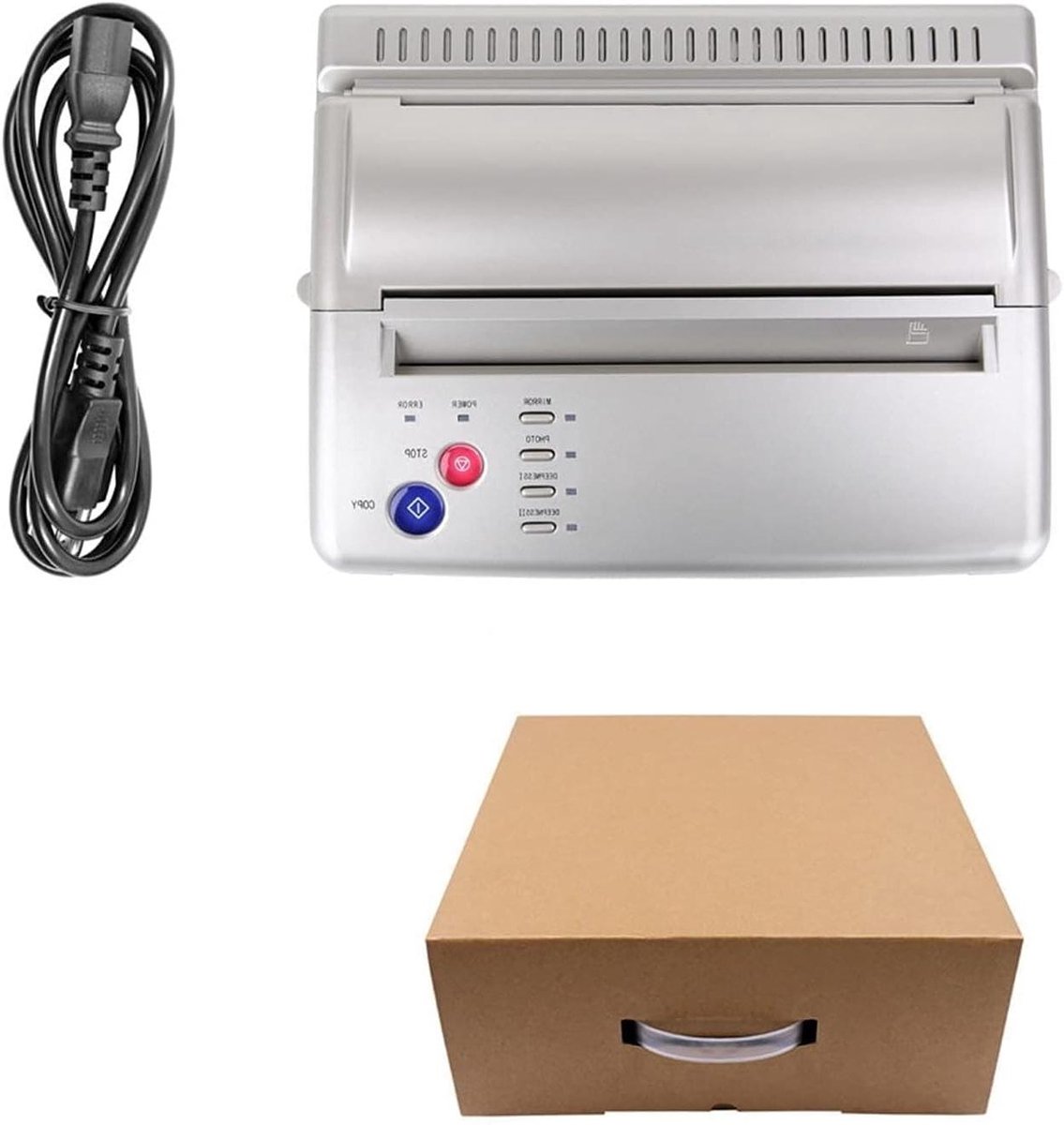 Tattoo Transfer Machine - Stencil Printer - Tattoo Ontwerpen Kopiëren - Thermische Stencil Maker - A4 formaat - Zilver