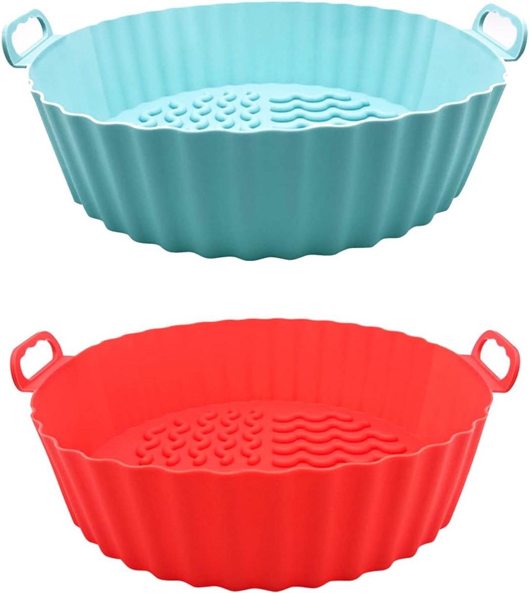 Heteluchtfriteuse Mand - Siliconen Pot Airfryer - Gezonder Koken - Herbruikbaar Anti-aanbak - 20.5 x 17.5 x 6.8 cm