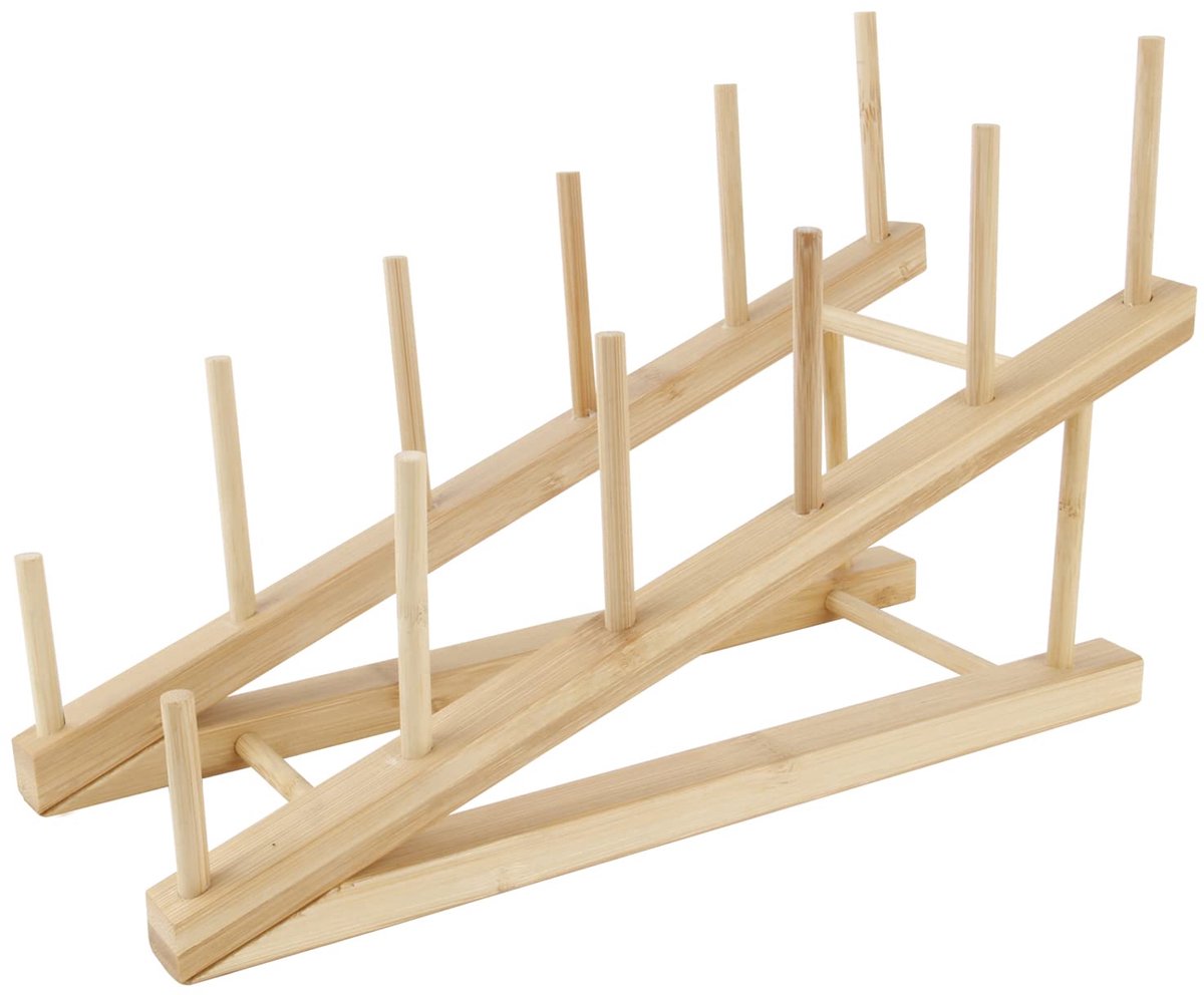 SnelShoppen - Bamboe Houten Afdruiprek, Multifunctionele Schotel Stand Drainers, Keuken Organiser, Deksel Houder, Pot Deksel Organizer, Duurzaam en Ru