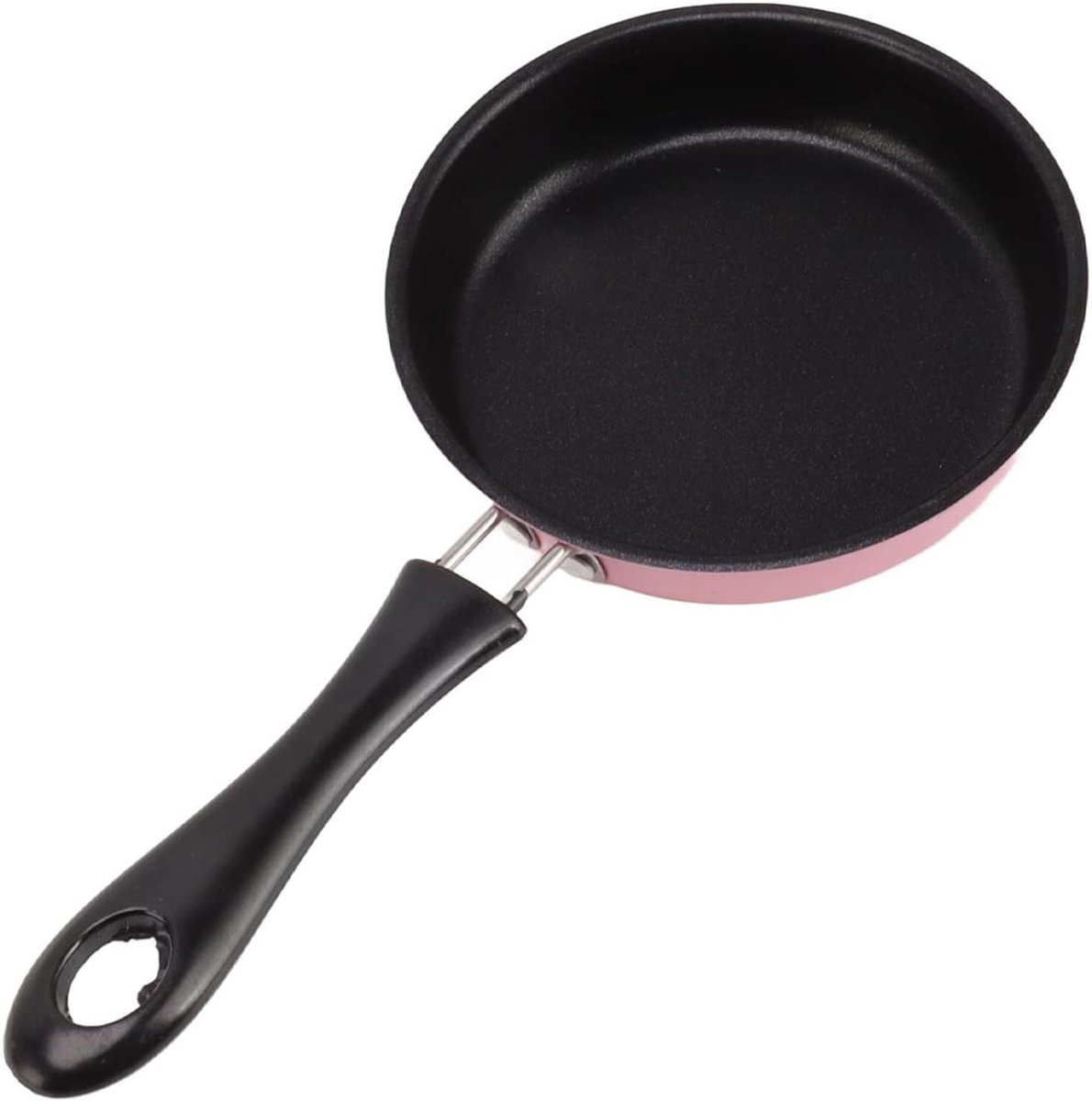 Mini Koekenpan - Eierpan Ontbijtpan - Snel Ontbijt Maken - Gegalvaniseerde Bodem - 12 cm - Roze