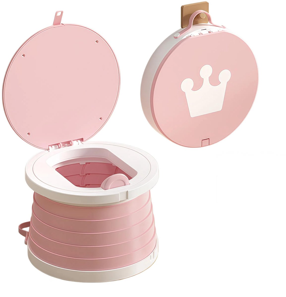 SnelShoppen - Opvouwbaar Potje voor Kinderen, Babytoiletbril, Luiervrij, Training voor Jongens en Meisjes, Inclusief 15 Pottenliners, Ideaal voor Onde