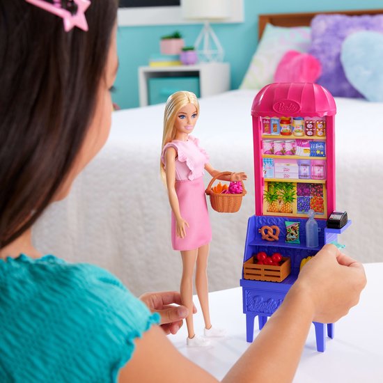 Barbie en Teresa Recept voor Vriendschap Kruidenierskraam - Barbiepop en Speelset van Mattel — afbeelding 3