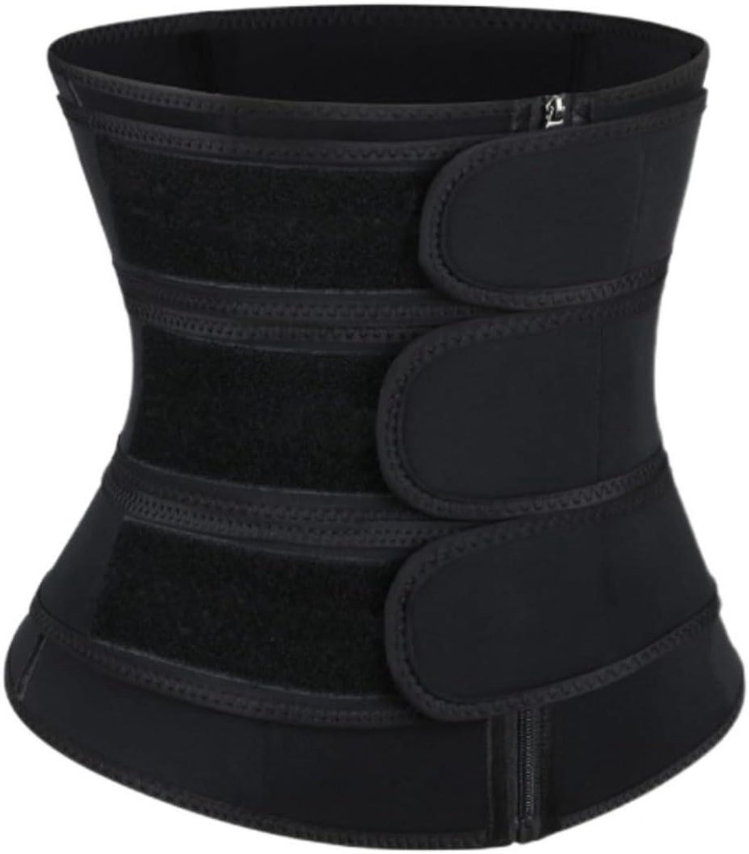 Buikband - Taille trainer Corset - Sporten en fitness - Verstevigt de taille - 1 kg - Roze Zwart Grijs
