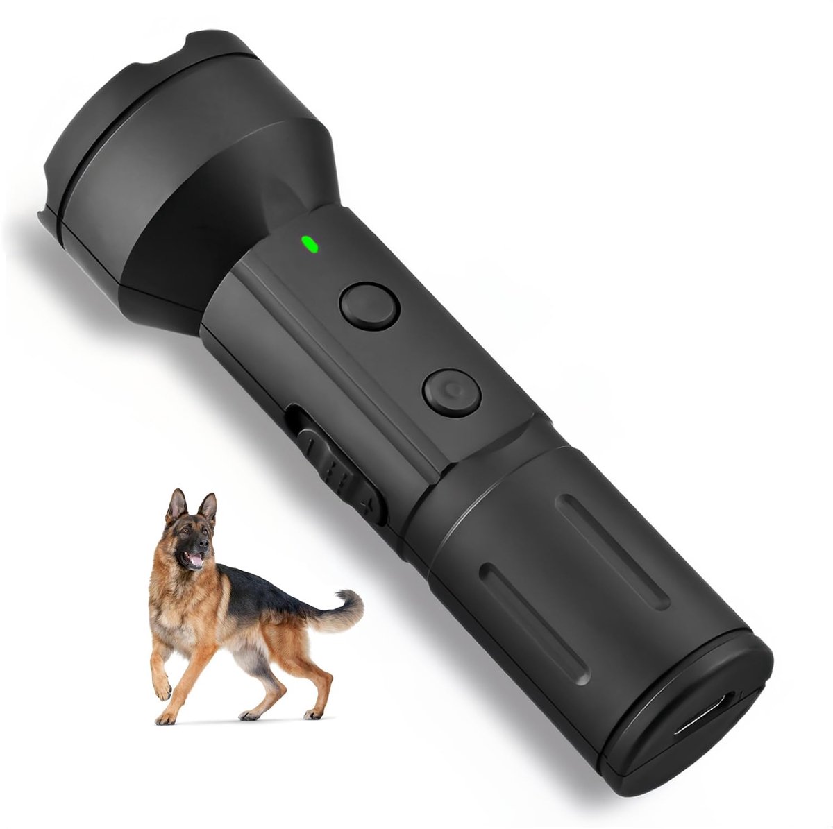 SnelShoppen - Lancoon Ultrasoon Anti-Blaffen Apparaat met 3 Verstelbare Frequenties en Zaklampmodus voor Honden - Effectieve Gedragstraining voor Klei