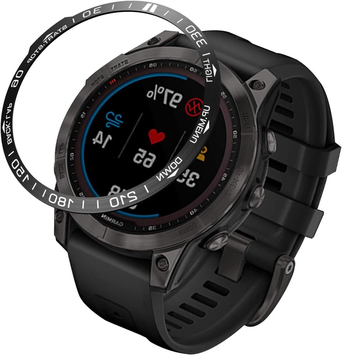 Horlogeband Bezel Ring - Smartwatch Bezel Cover - Smartwatch Beschermen - Roestvrij Staal - 9.5 x 8 x 0.8 cm