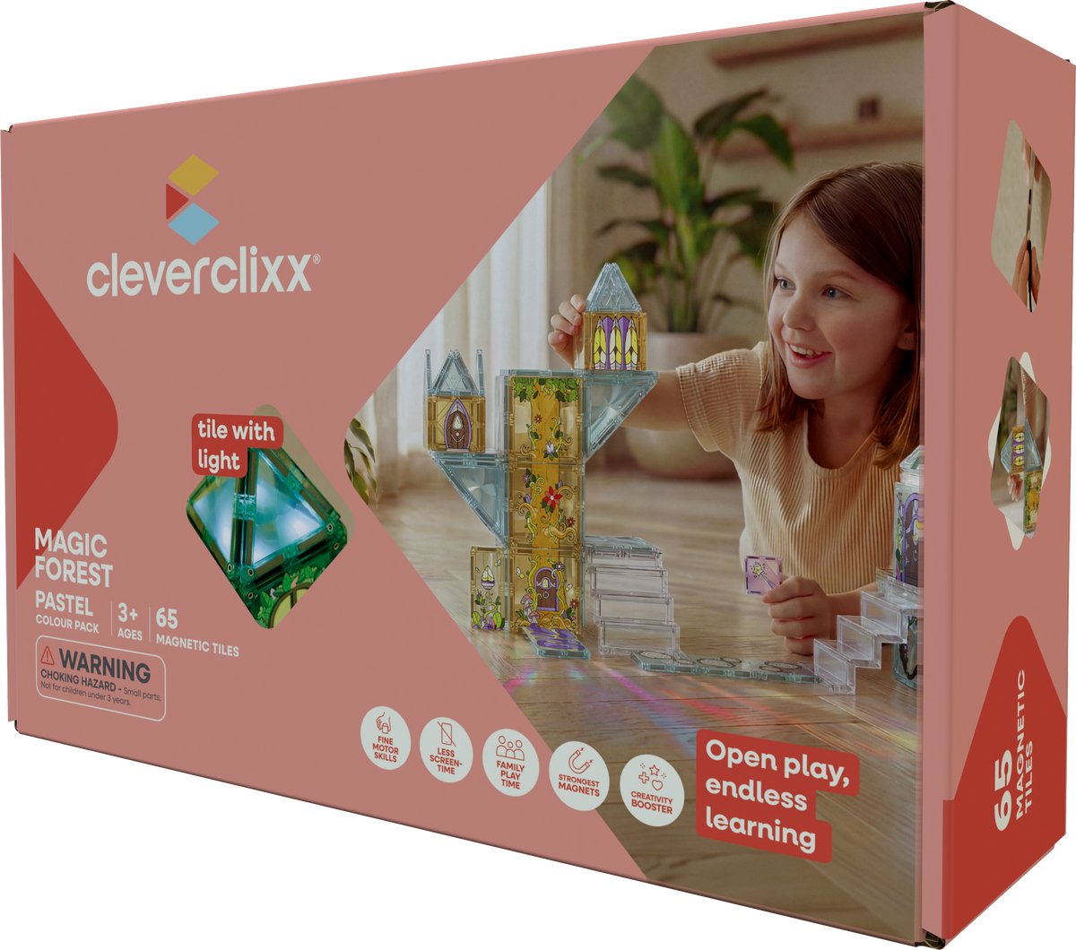 Cleverclixx - Magic Forest Pack Pastel | 65 pieces | Speelgoed +3 jaar