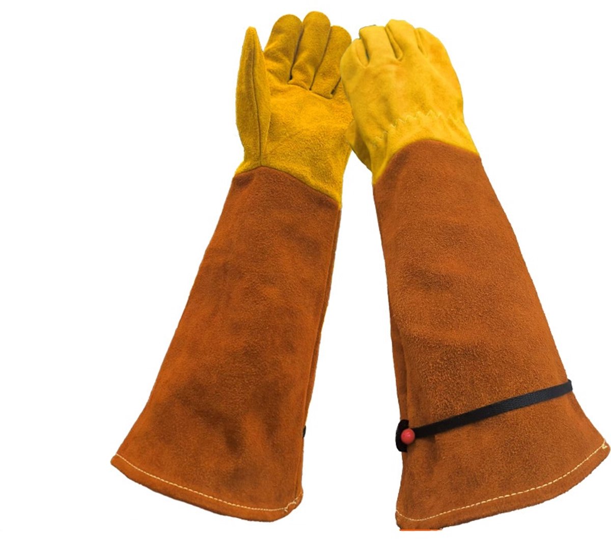 Namajunas - Tuin handschoenen voor dames/heren - Rozen handschoen - 1 paar - Stevig en stekelbestendig - Duurzaam en ademend leer - Goed flexibel - Koeienleer - Voor tuinieren, planten en grondwerk - Plant- en bodem Werkhandschoenen