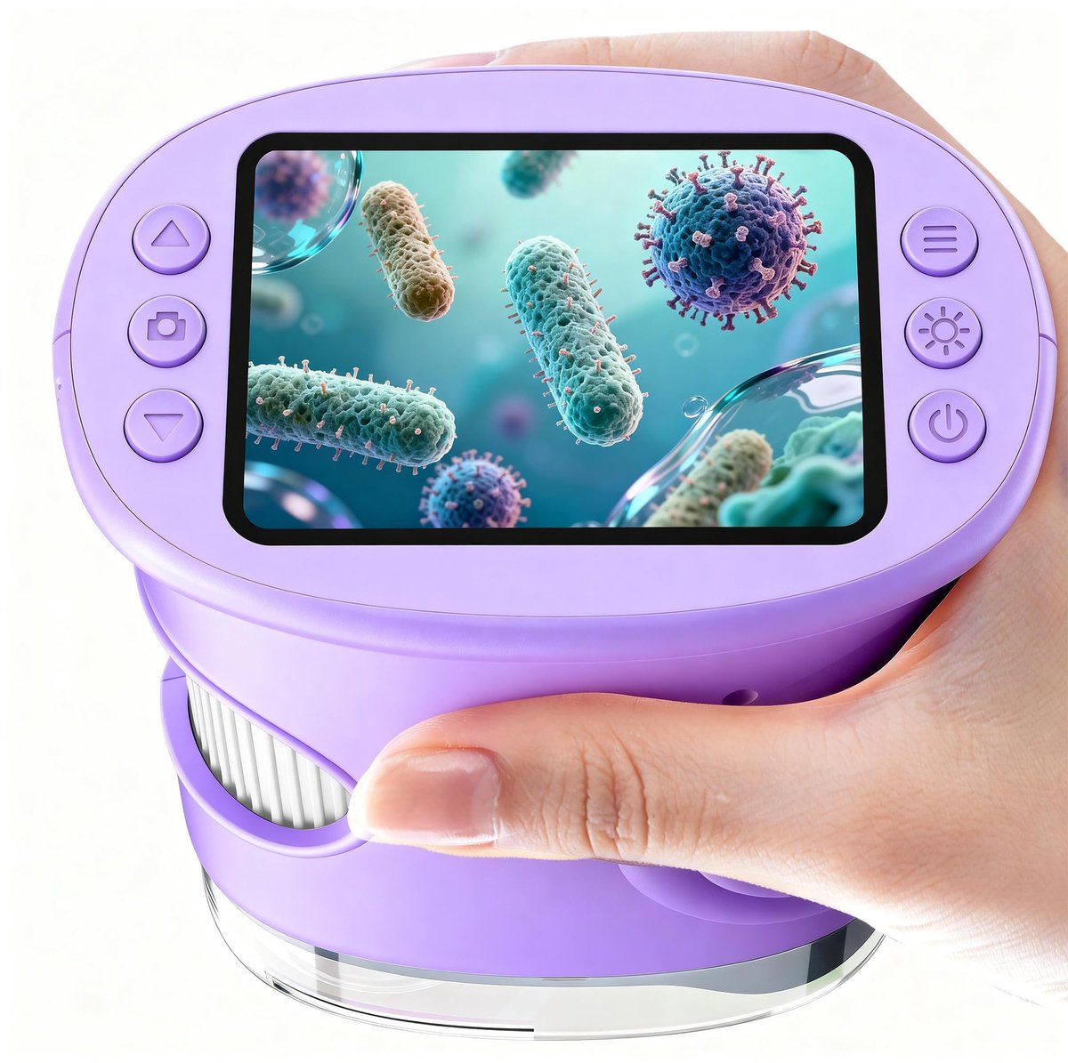 SnelShoppen - 1000 x Draagbare Digitale Microscoop voor Kinderen - Vergrootglas met 5,1 cm (2,0 inch) IPS-scherm - Origineel Cadeau voor Meisjes van 3