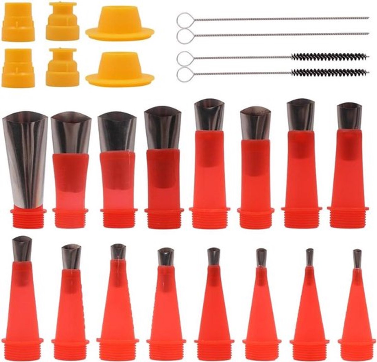 RVS Breeuwen Nozzle Set - Herbruikbare Afdichting Nozzles - Keuken Badkamer - Spleet Gereedschap - 26 Stuks