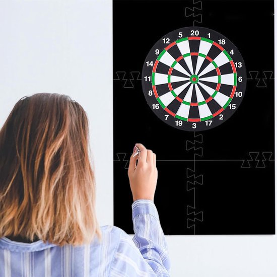 Wandbescherming Dartbord - Dartbord Houder - Muren Beschermen - Splitsbare Ring - 6 stuks - Zwart — afbeelding 3